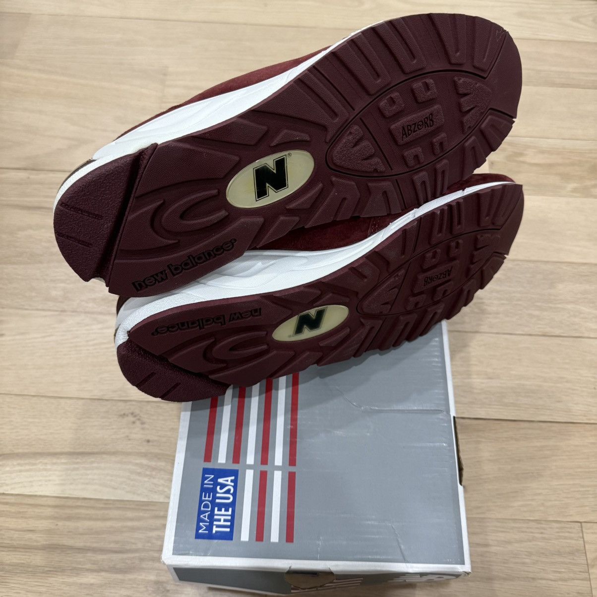 New Balance New balance 990 burgundy silver Size US 7.5 / EU 40-41 - 7 Thumbnail