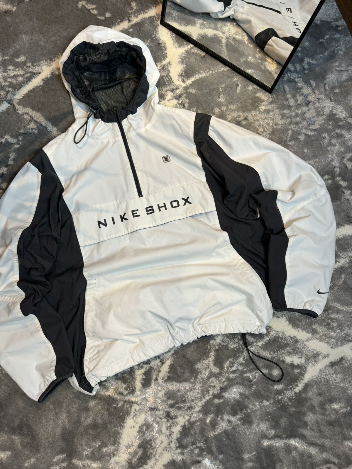 Nike Streetwear Vintage 90s Nike Airmax Shox Vintage Anorak Nylon Jacket Drill Grailed