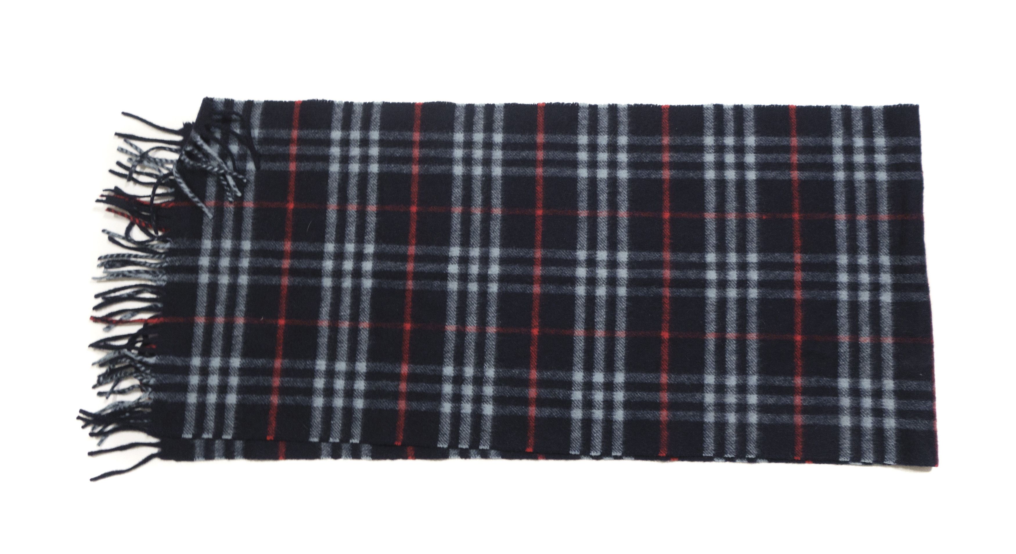 Burberry 00S Nova Check Cashmere Wool Scarf Vintage Size ONE SIZE - 2 Thumbnail