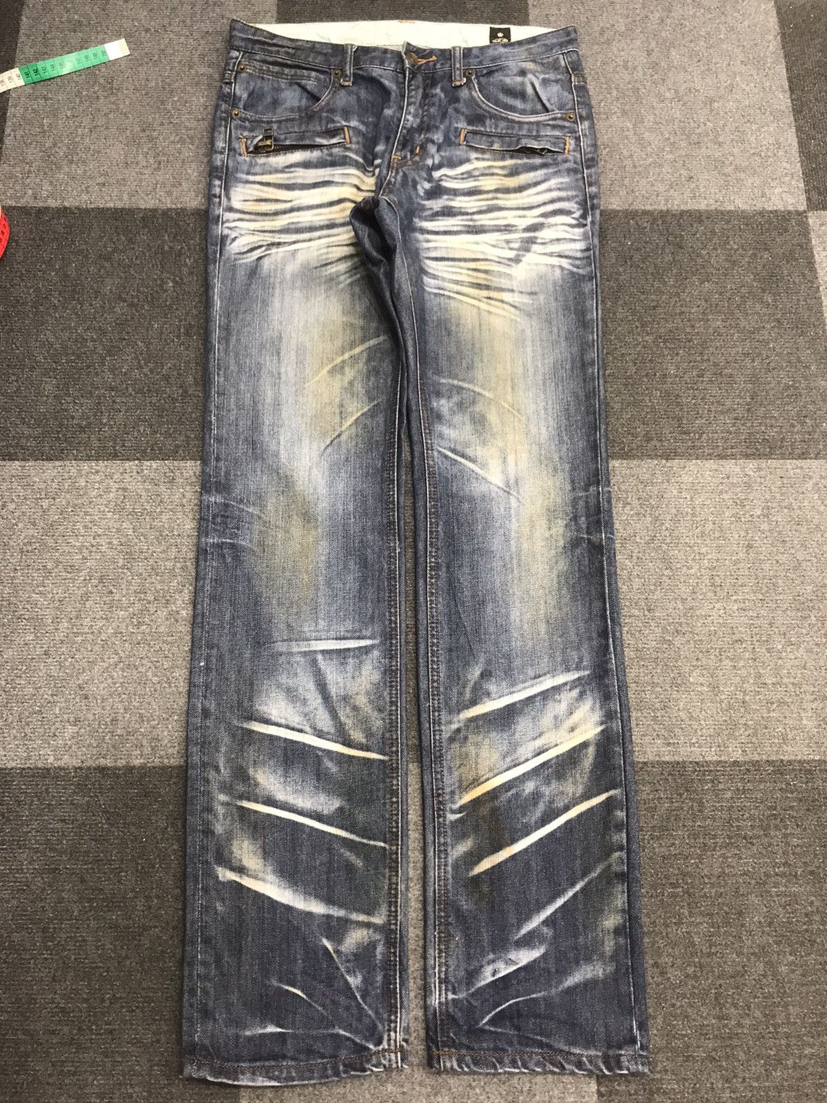Japanese Brand 💥SICK💥semantic design Biker Style Sick Fades Denim F225 Size US 31 - 3 Thumbnail