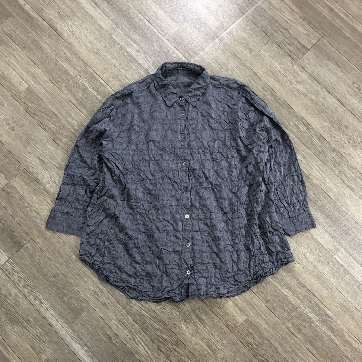 Designer × Issey Miyake × Mademoiselle Non Non Vintage Mademoiselle Non Non Designer Blouse Button Up Size M / US 6-8 / IT 42-44 - 1 Thumbnail