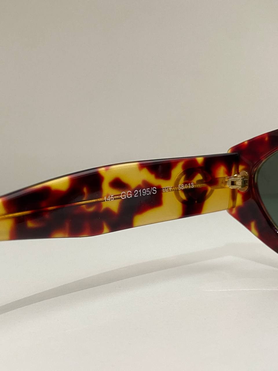 Gucci Gucci GG Gold Logo Leopard Retro Oval Vintage Sunglasses Y2K Size ONE SIZE - 11 Thumbnail