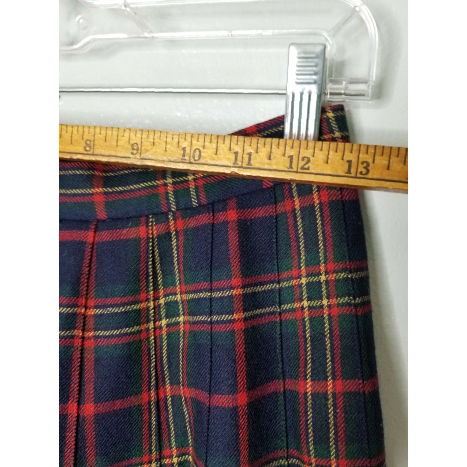 Vintage VINTAGE David Brooks Wool Plaid Pleated Skirt Kilt Adult Women's Size 8 Blue Size 30" / US 8 / IT 44 - 3 Thumbnail