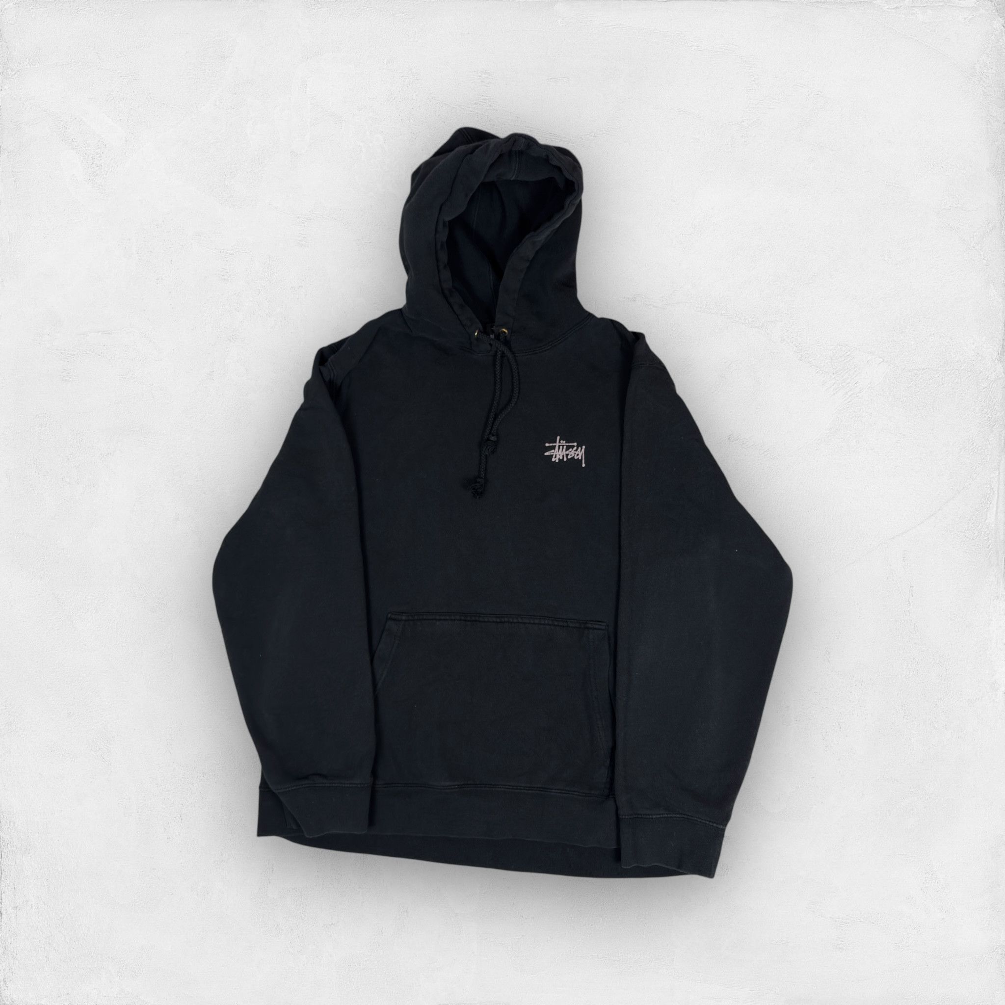 Stussy Stussy Men's Black Cotton Long Sleeve Pullover Hoodie Large Size US L / EU 52-54 / 3 - 3 Thumbnail