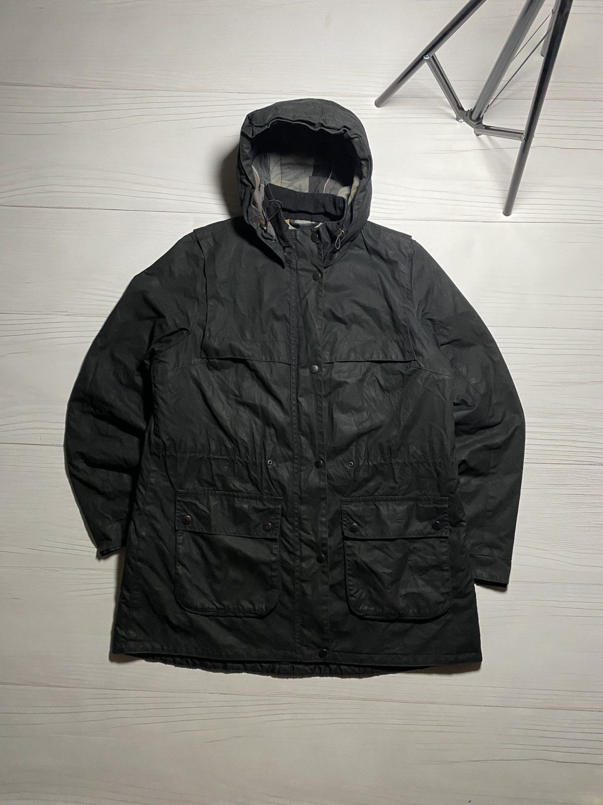 Barbour Vintage Barbour Cassley Waxed Jacket LWX1080BK71 Size XL / US 12-14 / IT 48-50 - 1 Thumbnail