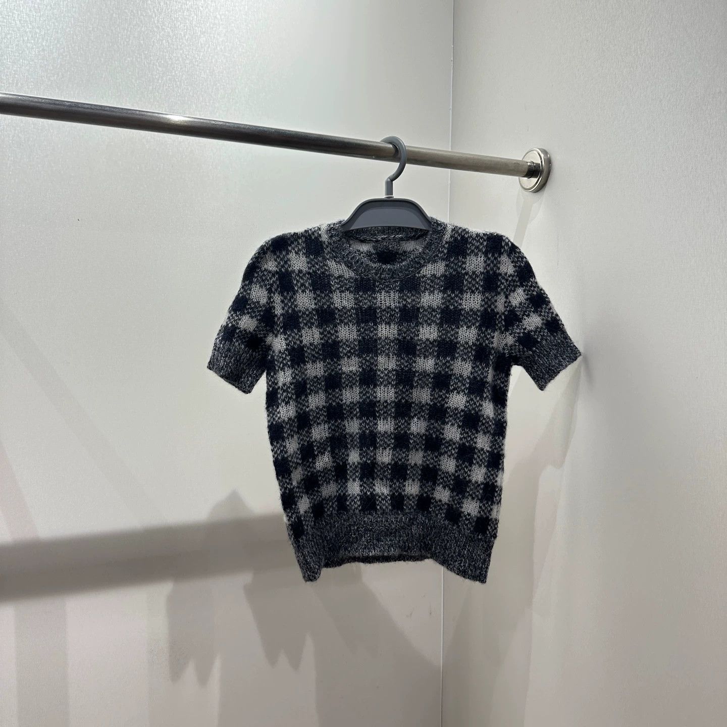 Christian Dior Monsieur Dior black white check bee alpaca short sleeve 36 Size XS / US 0-2 / IT 36-38 - 1 Thumbnail