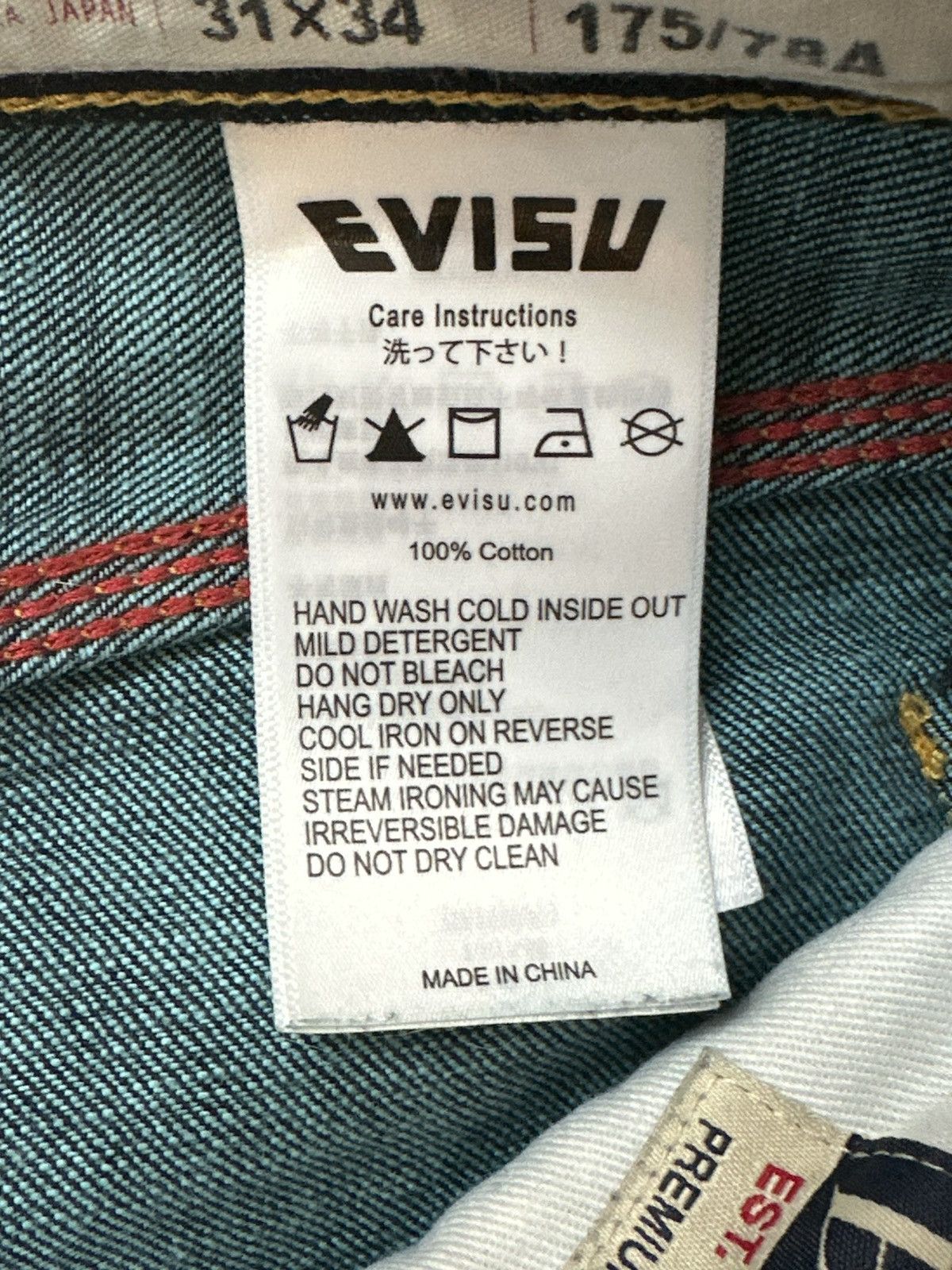 Evisu Evisu straight leg Japanese denim jeans Size US 31 - 12 Thumbnail