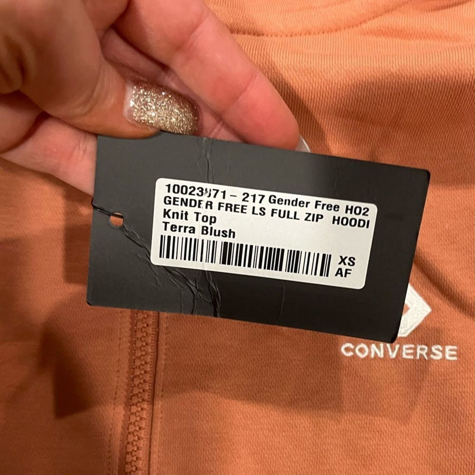 Converse NWT Converse Unisex Long Sleeve Full Zip Hoodie - Size XS Size XS / US 0-2 / IT 36-38 - 4 Thumbnail