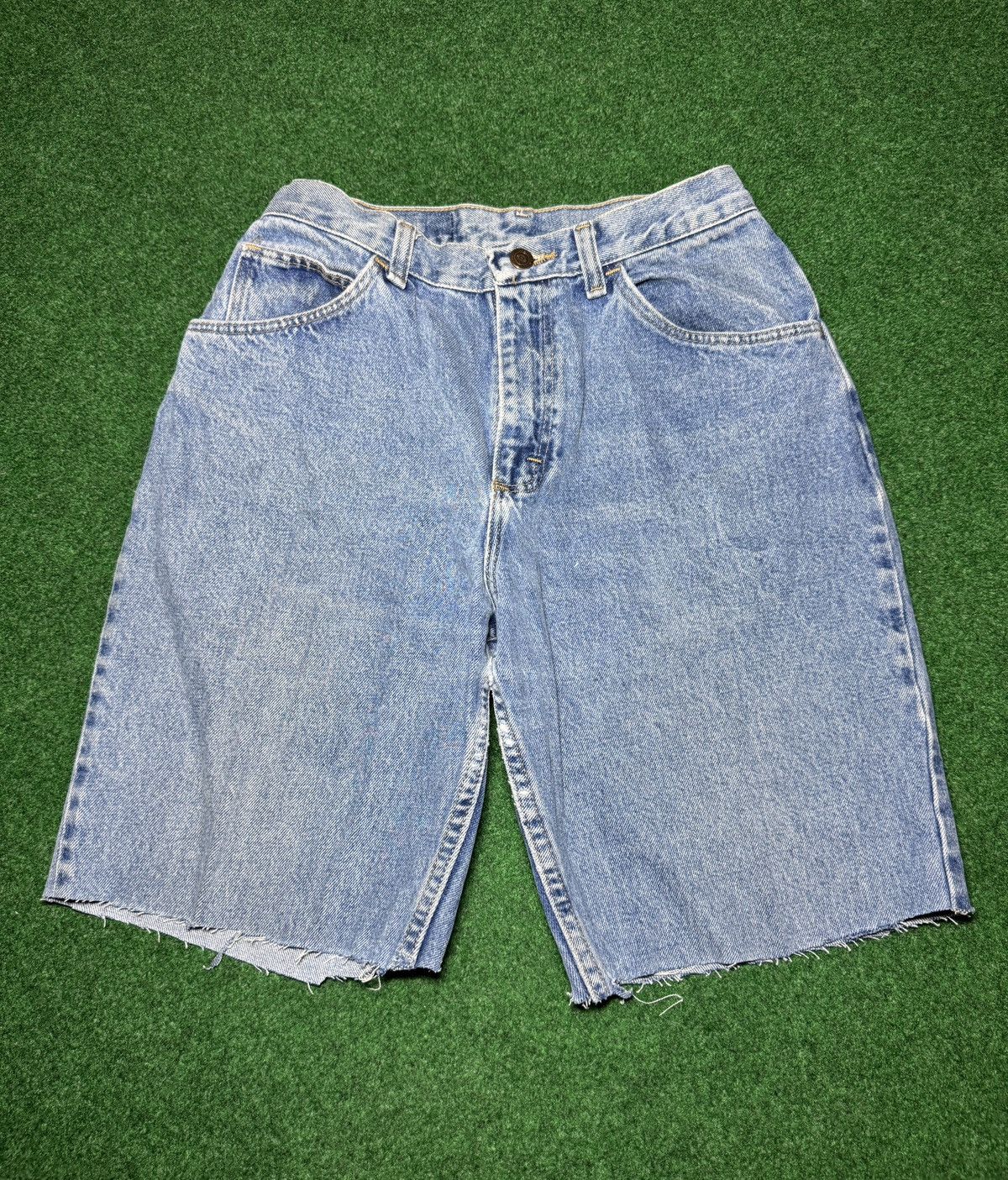 Vintage 90s Jorts Relaxed Grunge Cutoff High Waisted Denim Shorts Size 28" / US 6 / IT 42 - 2 Thumbnail