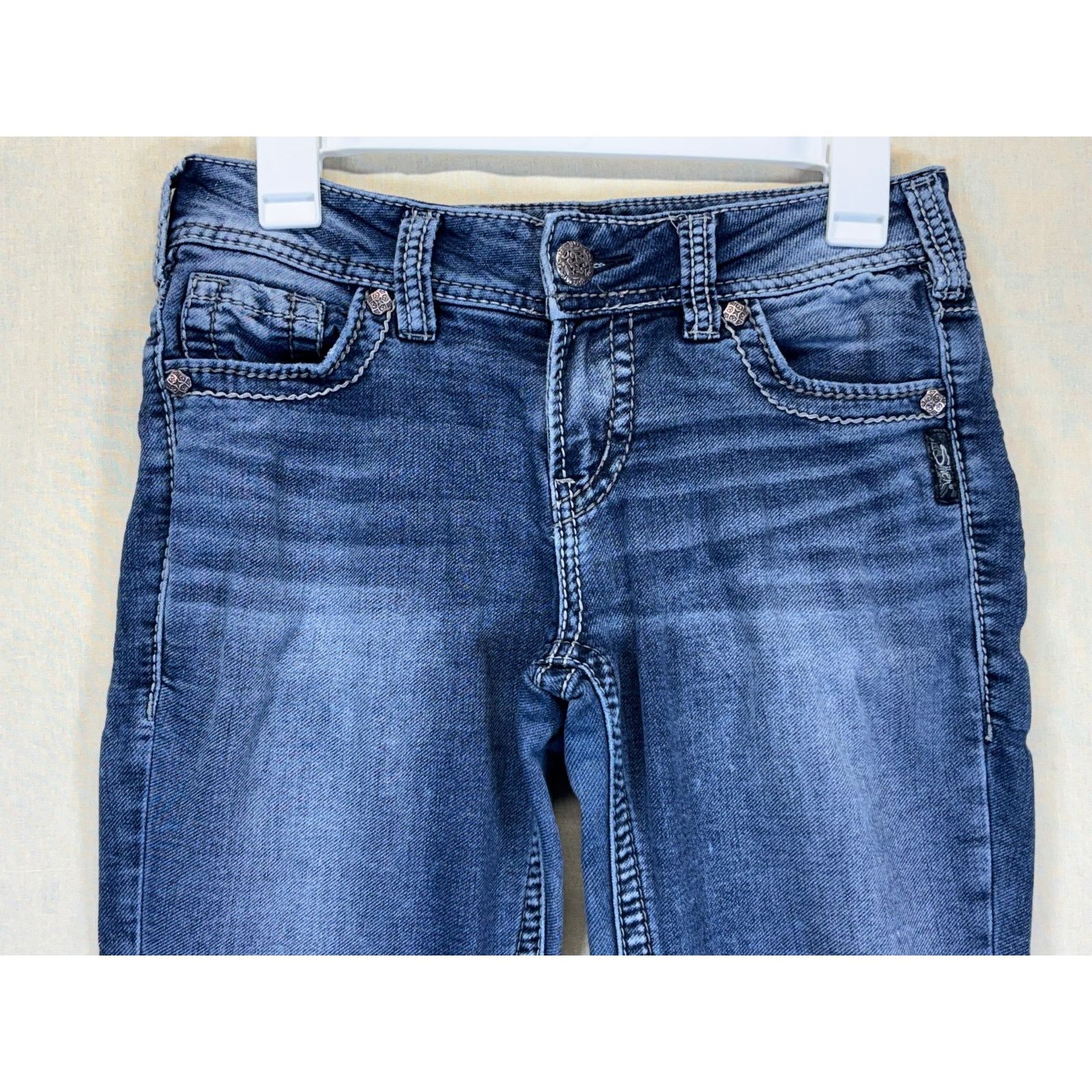 The Unbranded Brand Silver Jeans Suki Mid Straight Women’s 27x32 Stretch Jeans Size 27" / US 4 / IT 40 - 9 Thumbnail