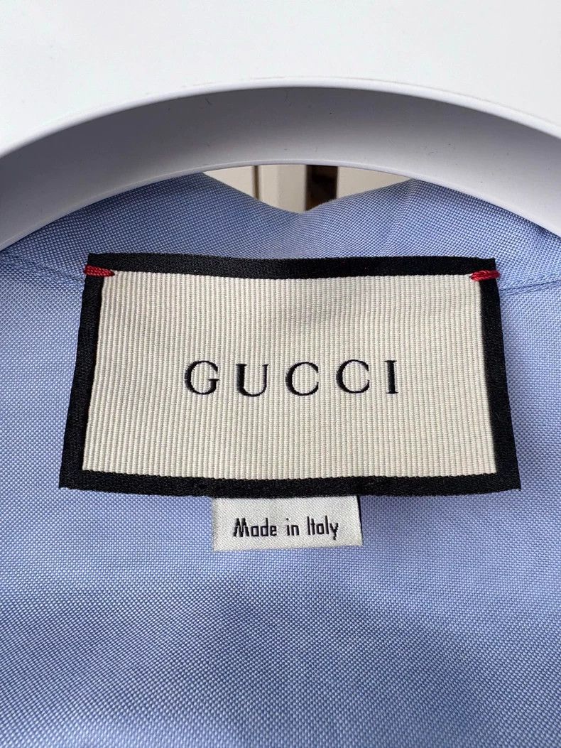Gucci Gucci Embroidered red logo blue and white stitching short Size US XS / EU 42 / 0 - 5 Thumbnail