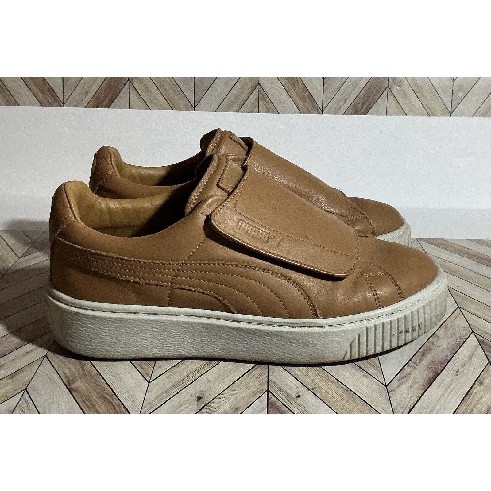 Puma Puma Basket Platform Strap Sneakers Shoes Brown Sz 8 Womens Size US 8 / IT 38 - 1 Thumbnail