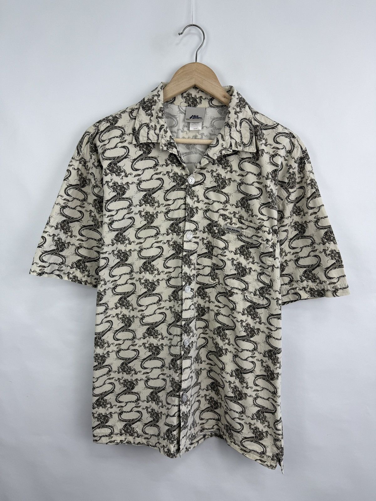 No Fear 🇺🇸 Vintage 90s No Fear Dragon Japan Shirt Made in USA Retro Size US L / EU 52-54 / 3 - 3 Thumbnail