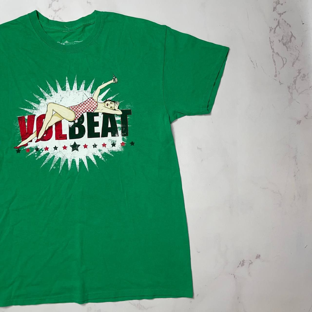 Vintage Volbeat Vintage T-Shirt XL Size Green Girl graphick Size US XL / EU 56 / 4 - 4 Thumbnail
