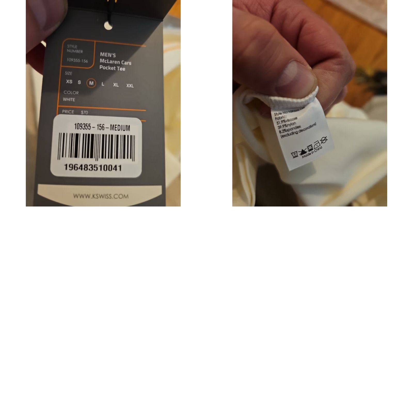 K-Swiss K-SWISS X MCLAREN Racing Polo Shirt Pocket SIZE MEDIUM Men Size US M / EU 48-50 / 2 - 8 Thumbnail
