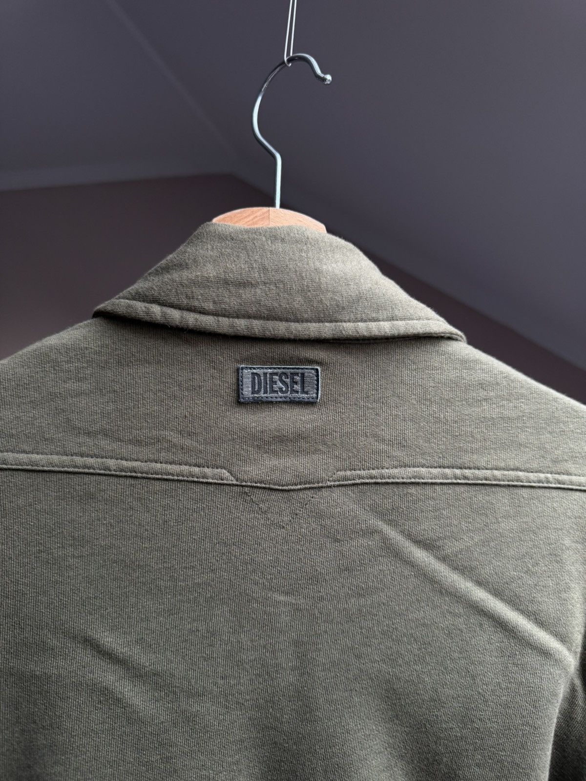 Diesel Archive 90/00s Diesel Cropped Military Green Jacket Y2K RARE Size S / US 4 / IT 40 - 5 Thumbnail