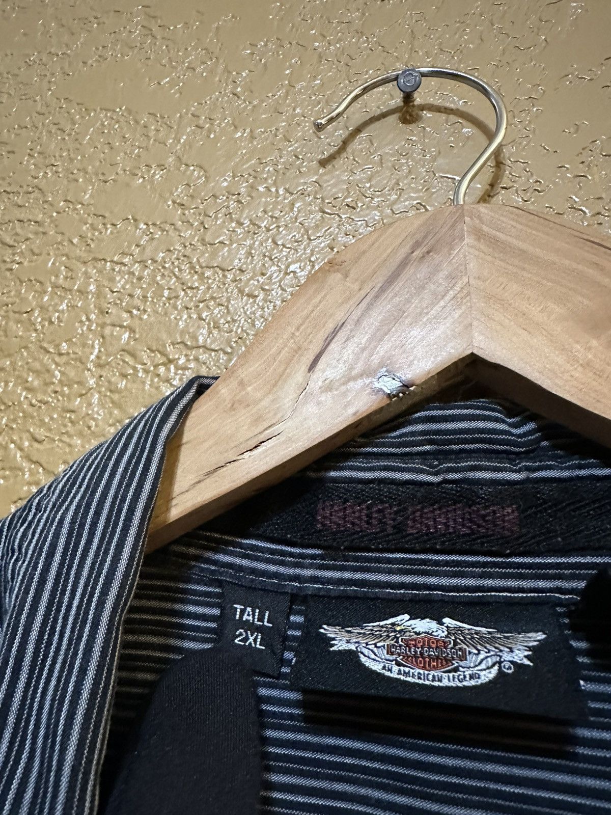 4GSELLER VTG Harley Davidson Pinstripe Button Shirt Size US XXL / EU 58 / 5 - 5 Thumbnail