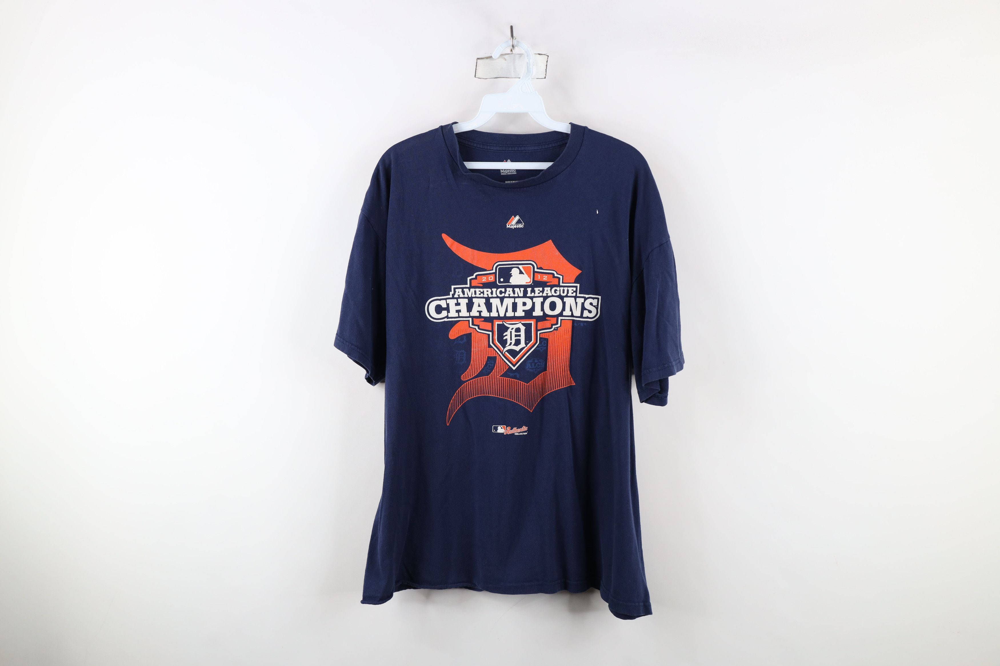 Majestic × Vintage Vintage Majestic AL Champs Detroit Tigers Baseball T-Shirt Size US XL / EU 56 / 4 - 1 Thumbnail