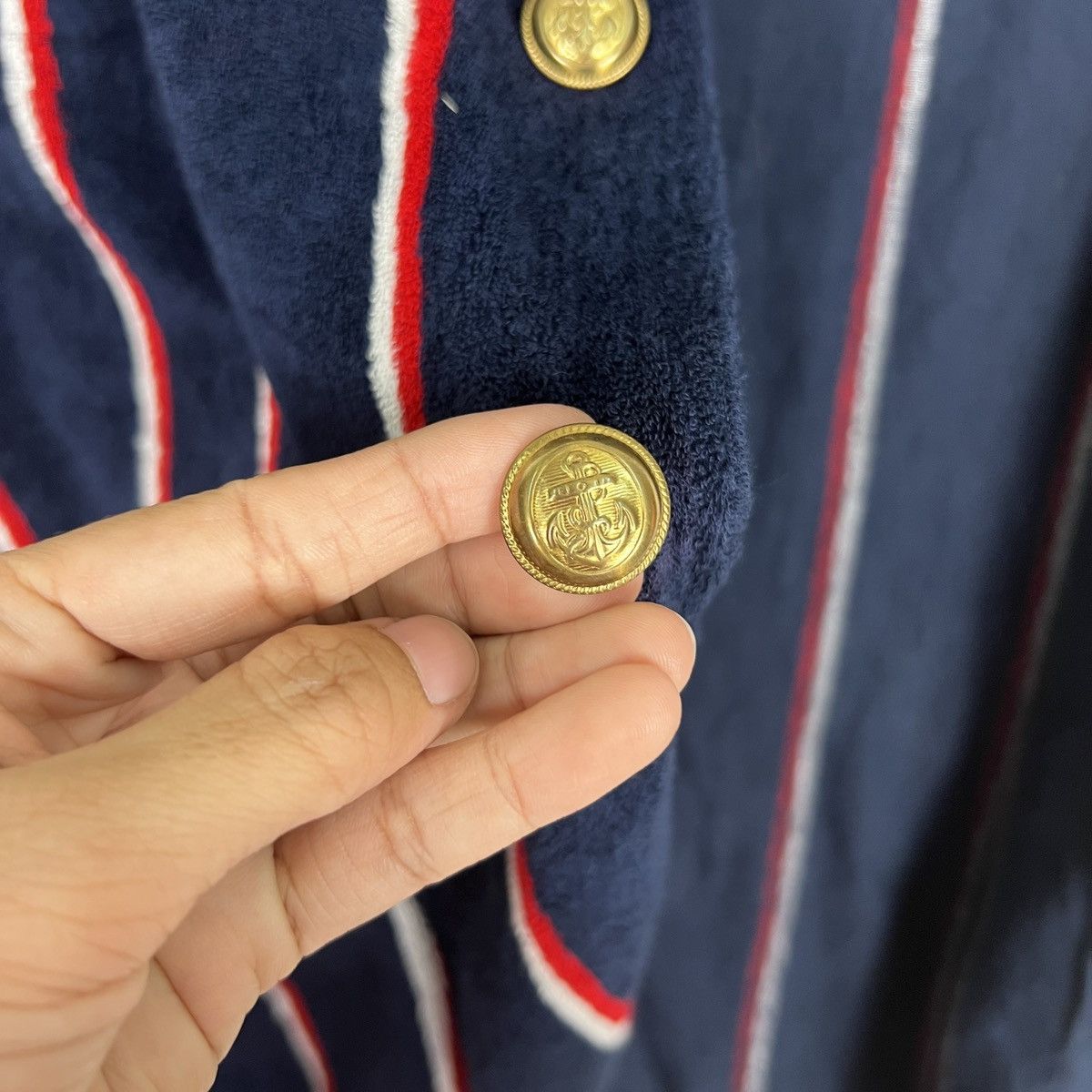 Other 🔥 DREW & CO ARTISAN STRIPE CARDIGAN BLAZER MADE IN ITALY Size US XXL / EU 58 / 5 - 14 Thumbnail