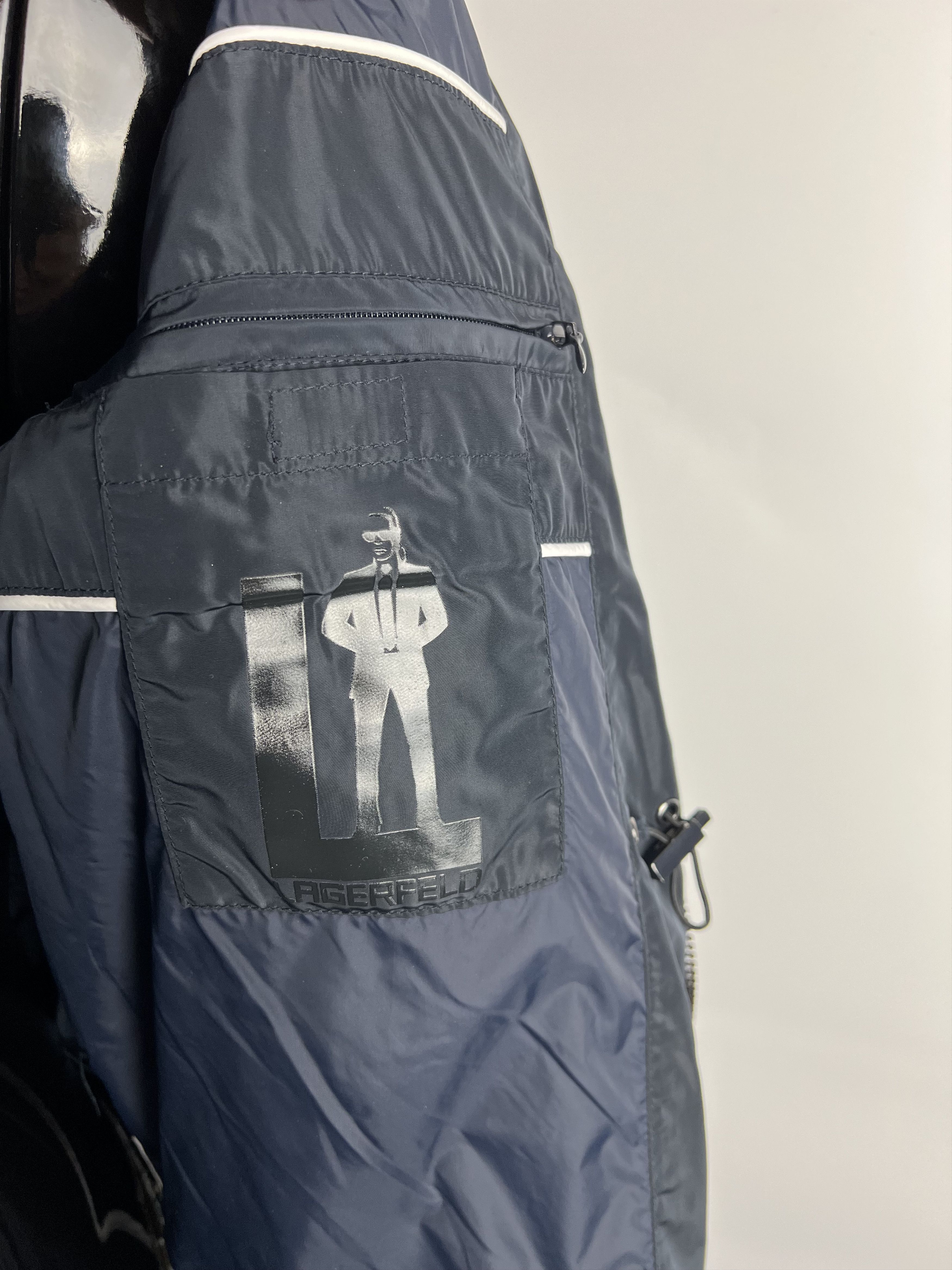 Karl Lagerfeld Lagerfeld Men's Navy Blue Jacket Size 50 Size US M / EU 48-50 / 2 - 11 Thumbnail