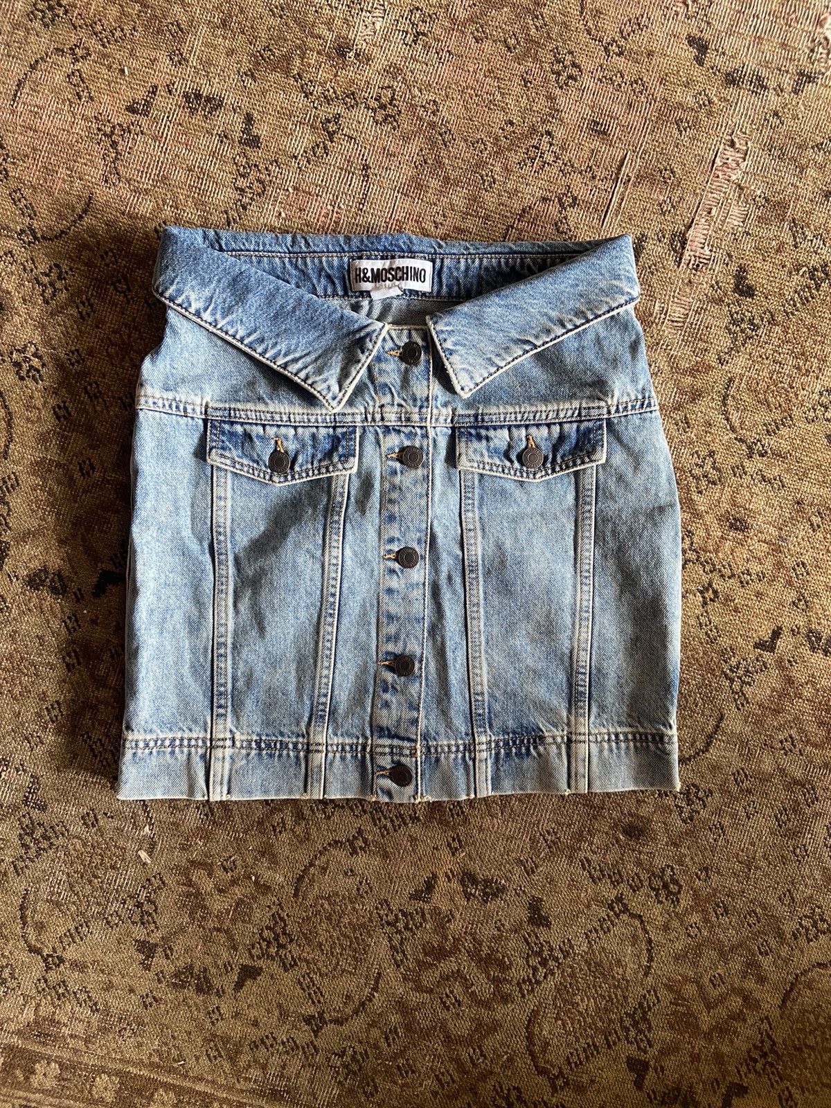 H&M × Moschino H&MOSCHINO denim jacket miniskirt Size 25" / US 0 / IT 36 - 1 Thumbnail