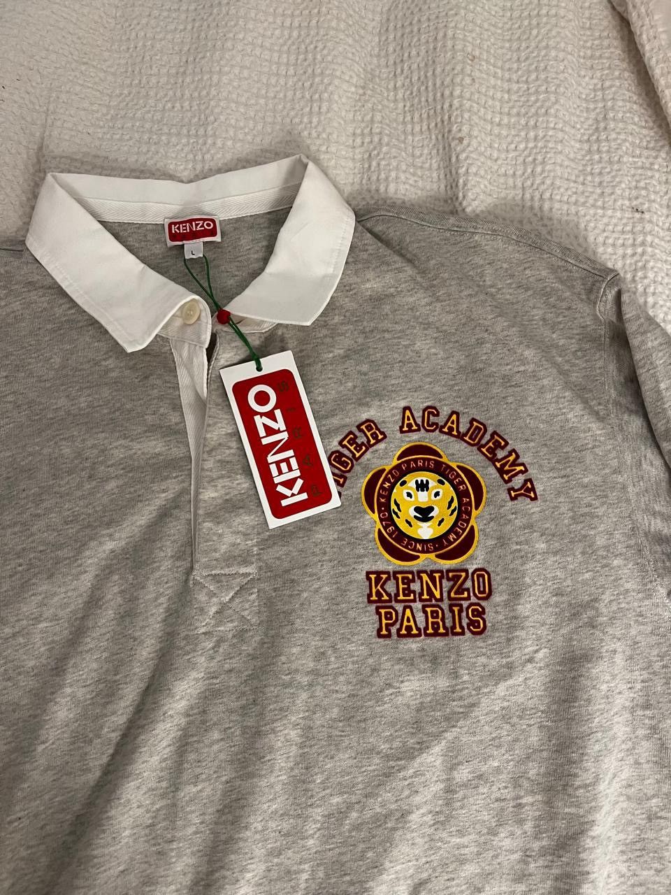 Kenzo KENZO Black Kenzo Paris 'Tiger Academy' Long Sleeve Polo Size US L / EU 52-54 / 3 - 3 Thumbnail