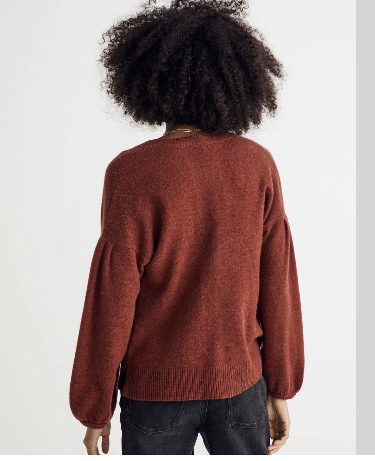 Madewell Madewell Wiltshire V-Neck Pullover Sweater rust red wool Size XS / US 0-2 / IT 36-38 - 4 Thumbnail