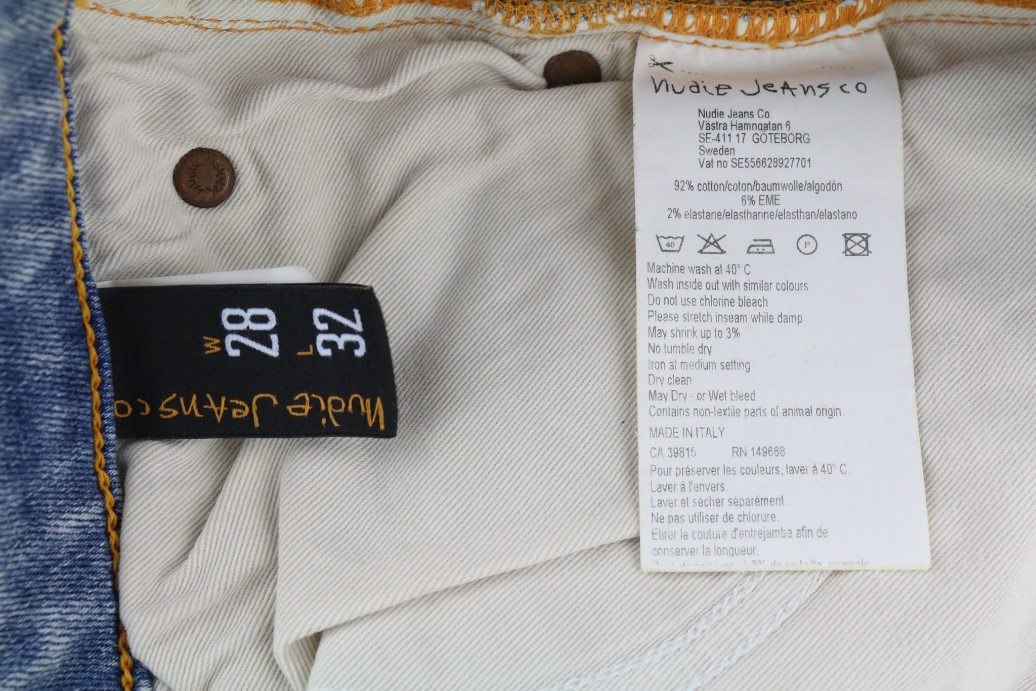 Nudie Jeans NORA-JOHN W28/L32 Vari Lavaggi Blue Denim Jeans 80468 Size US 28 / EU 44 - 6 Thumbnail
