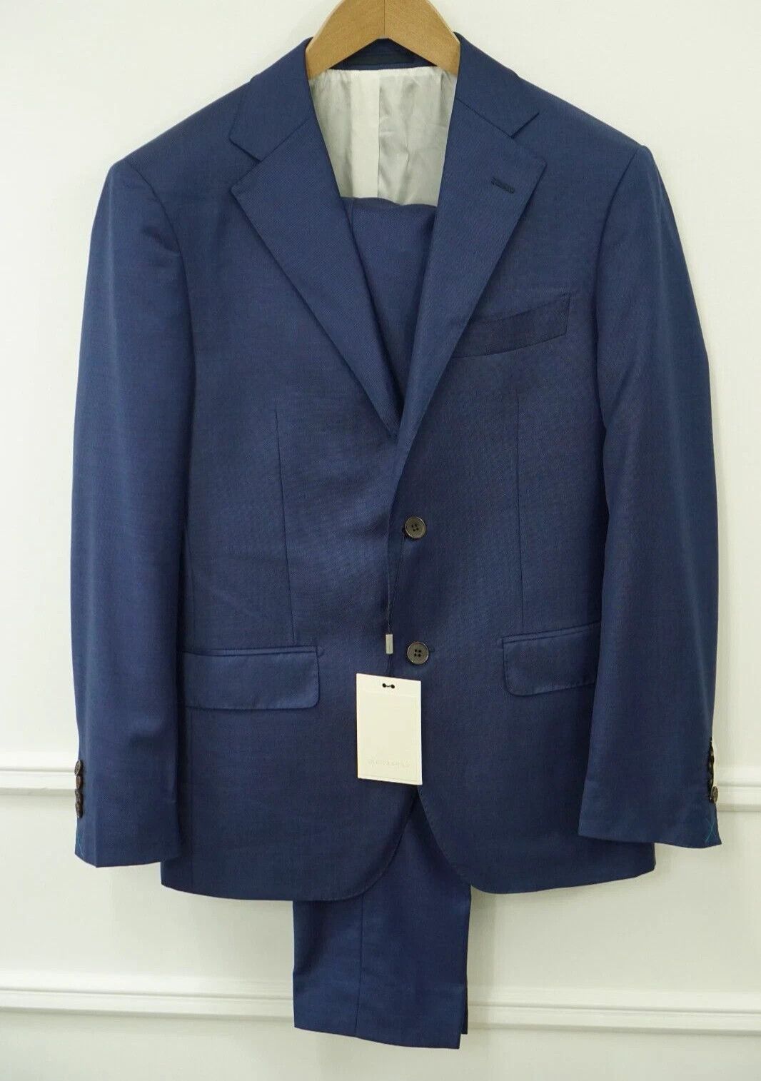 Suitsupply Men Suitsupply Suit Napoli Blue Pure Wool S110 Zignone US36 Size 36R - 1 Thumbnail