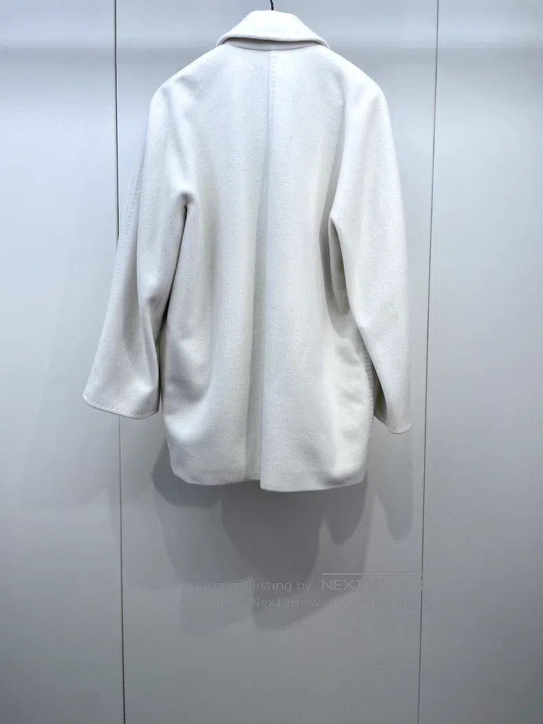 Max Mara Max Mara Beige Double-breasted Wool Overcoat Size 4XL / US 24-26 - 2 Thumbnail