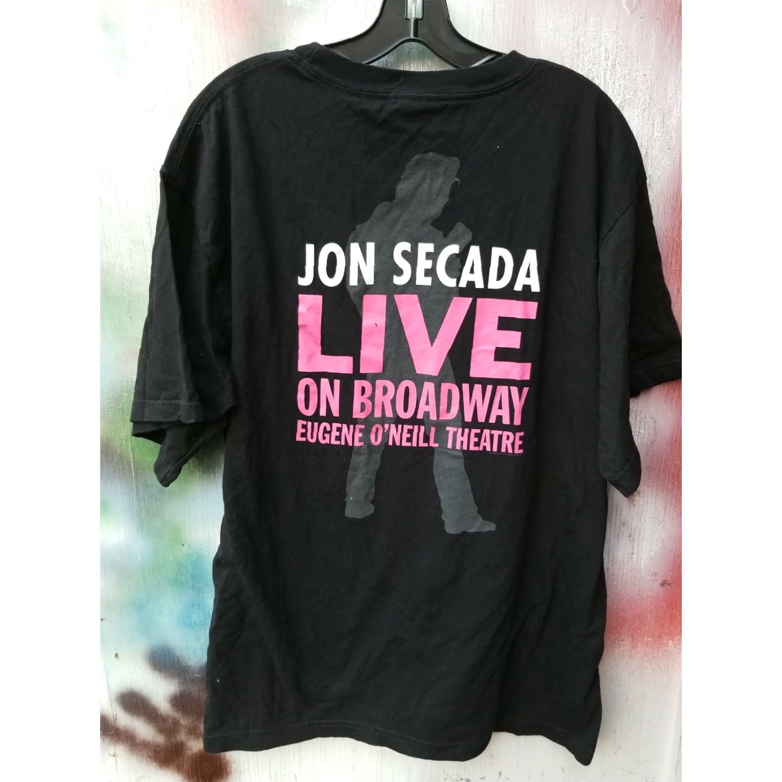Vintage VINTAGE 90s Tour Champ Graphic T Shirt Mens XL Black Grease Jon Secada Broadway Play Movie Chest 23.5 Length 30 Size US XL / EU 56 / 4 - 3 Thumbnail