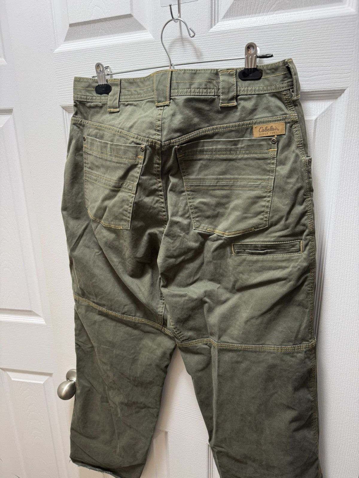 Cabelas Cabelas Green Double Knee Cargo Streetwear Pants Vintage Size US 34 / EU 50 - 6 Thumbnail