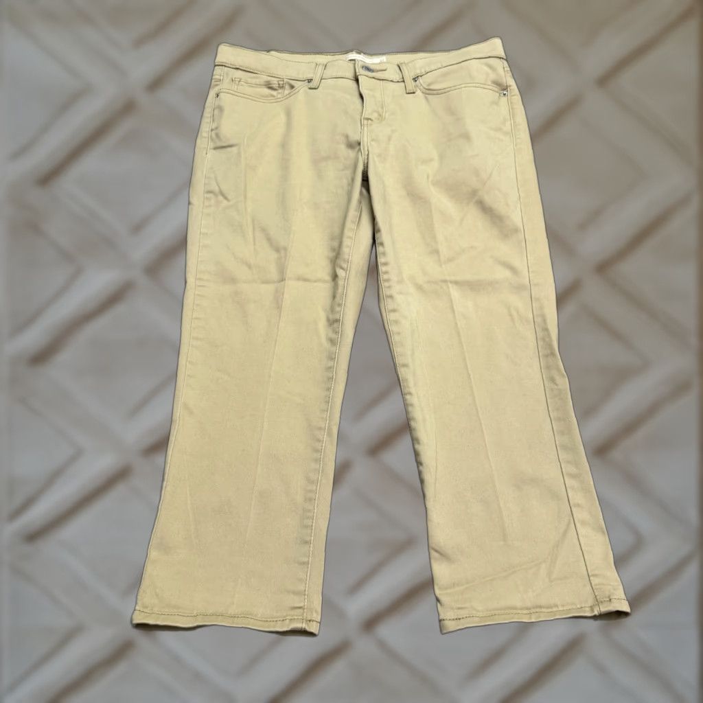 Levi's Levi's 311 Shaping Skinny Capri Pants Womens 31 Tan Khaki Mid Rise Stretch 32x22 Size 24" / US 00 / IT 34 - 1 Thumbnail