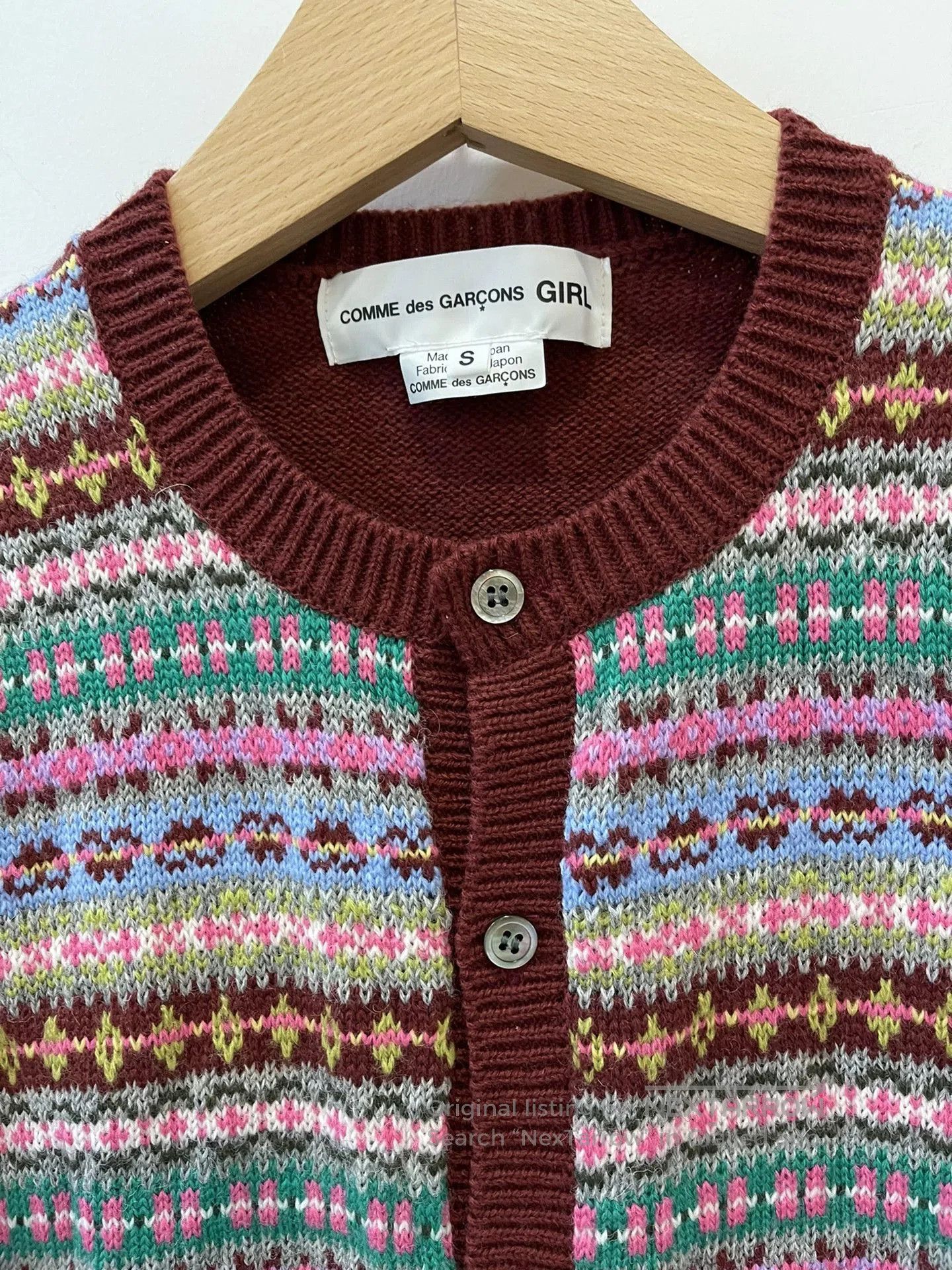 CDG by Comme des Garcons Comme des Garçons Girl Colorful Cardigan. Size S / US 4 / IT 40 - 5 Thumbnail