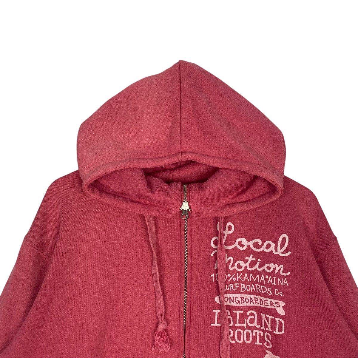 Vintage Vintage Local Motion Full Zip Hoodie Sweater Pink/White Sz L Size L / US 10 / IT 46 - 4 Thumbnail