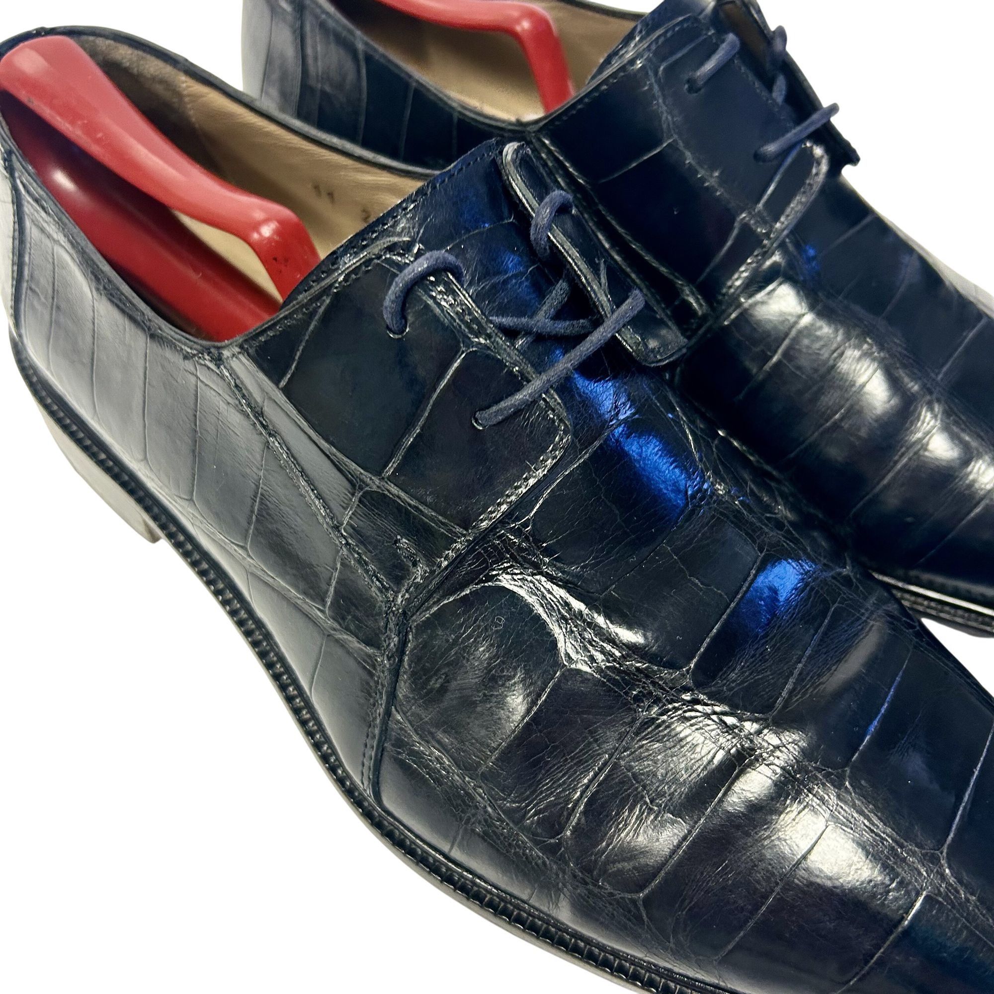 Designer Luxor Italy Men's Genuine ALLIGATOR Skin DRESS Shoe Plain To Size US 11 / EU 44 - 5 Thumbnail