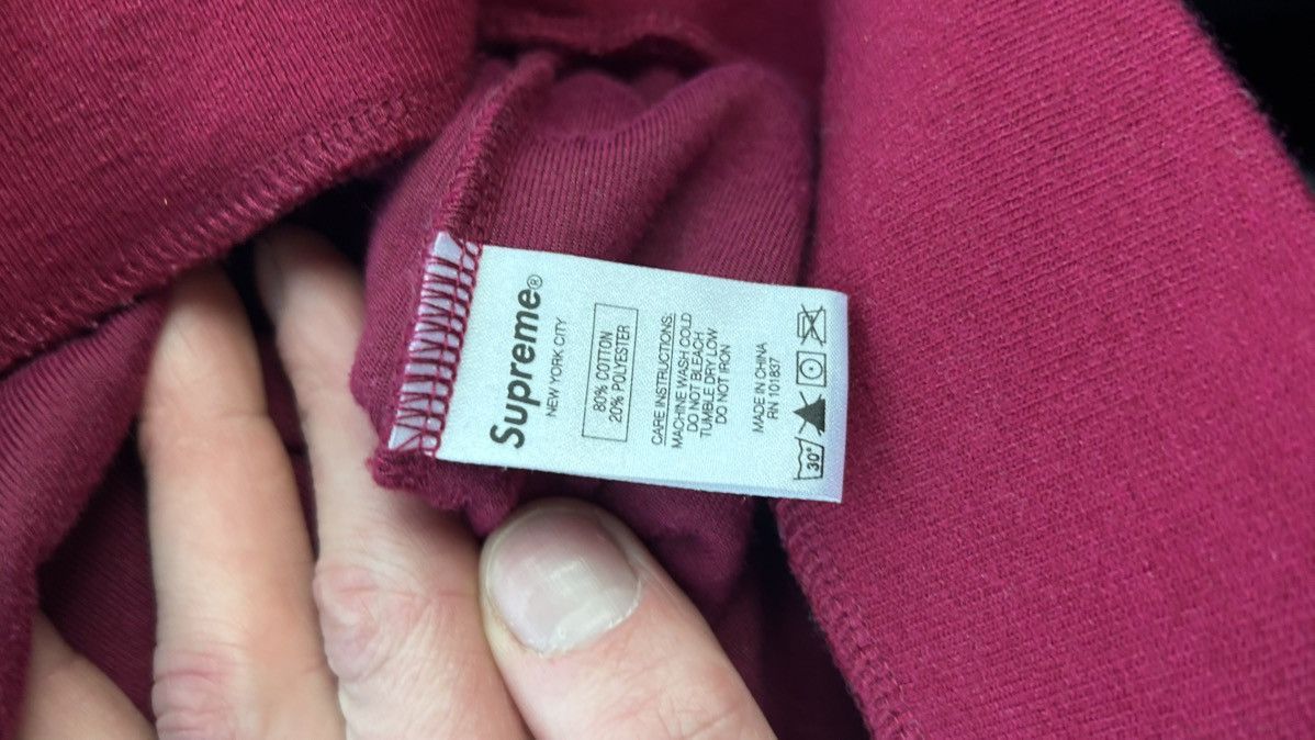 Supreme VELOUR SUPREME SWEATER (MAROON/BURGUNDY) Size US M / EU 48-50 / 2 - 3 Thumbnail