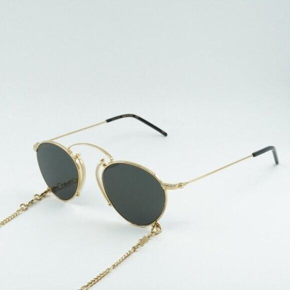 Gucci Gucci GG1034S 002 Sunglasses Gold Geometric Frame, Grey Lens Size ONE SIZE - 8 Thumbnail