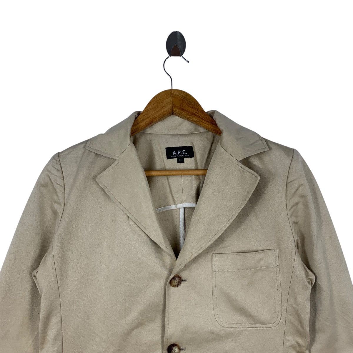 A.P.C. × Vintage Vintage A.P.C. Paris Designer Casualwear Blazer Coat Jacket Size M / US 6-8 / IT 42-44 - 4 Thumbnail