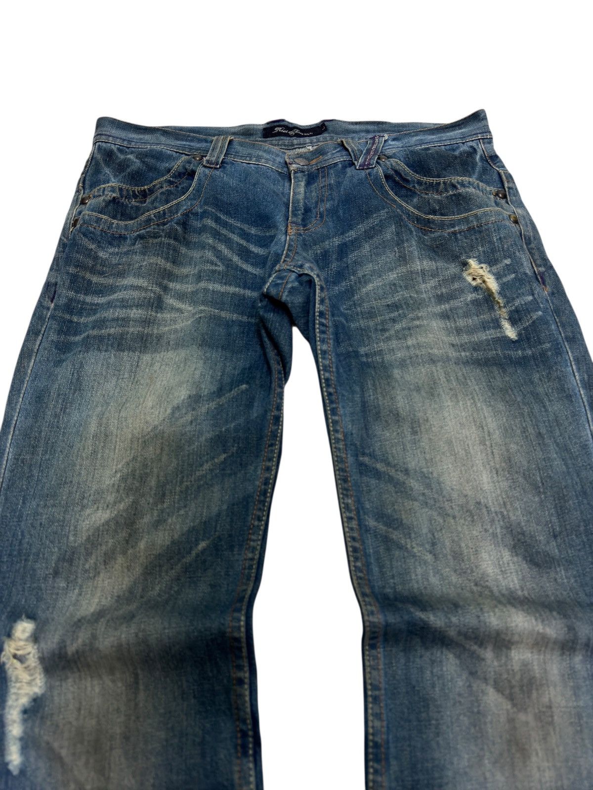 Hysteric Glamour FLARE ROOT THREE CLAW MARK DISTRESSED DOUBLE POCKET DENIM Size US 32 / EU 48 - 3 Thumbnail