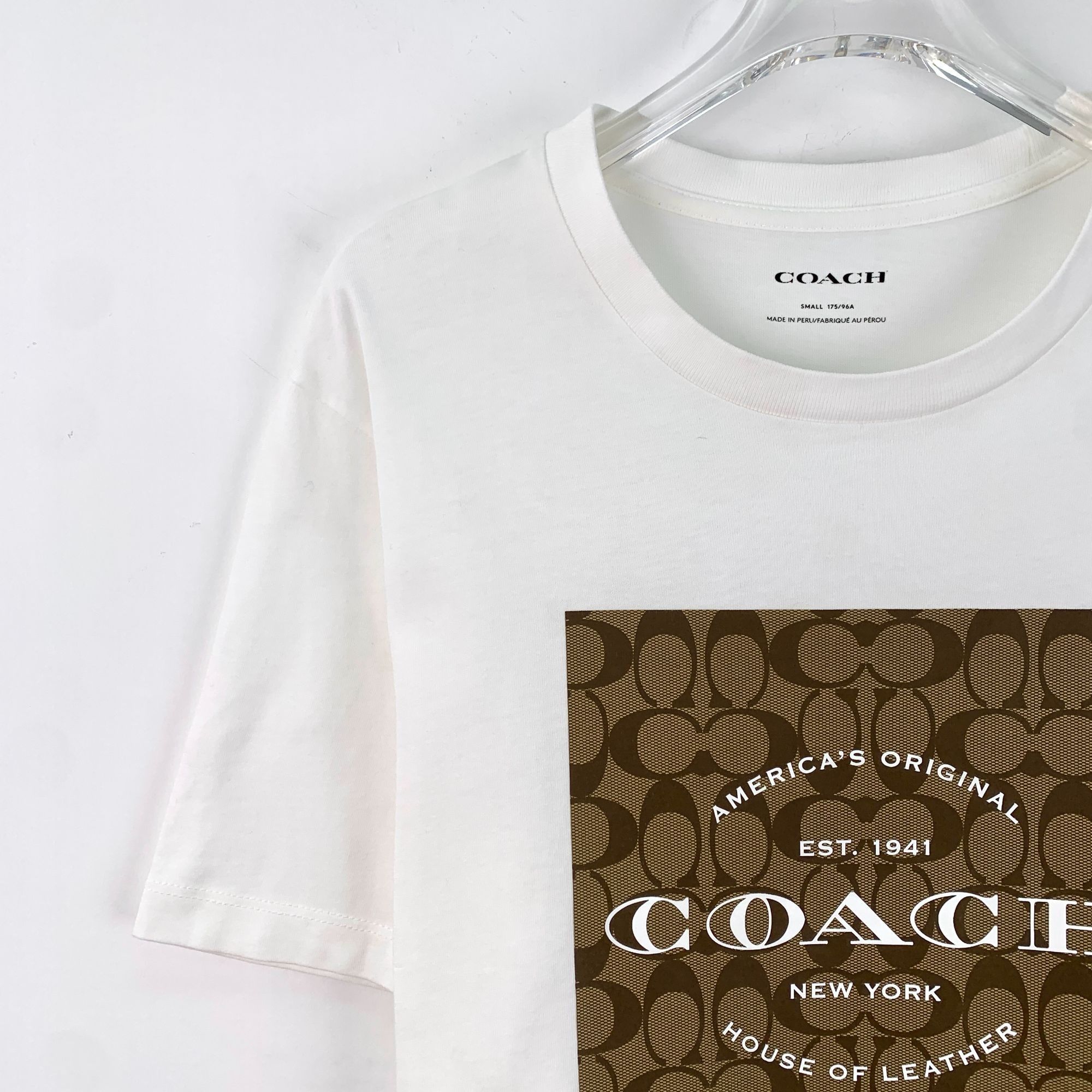 Coach Coach White Logo Print Round-Neck Short-Sleeve T-Shirt Size Size S / US 4 / IT 40 - 6 Thumbnail