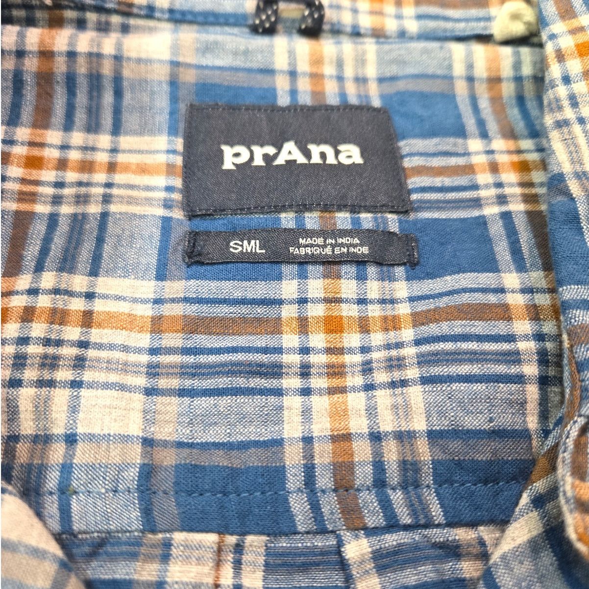Prana Prana | Blue & Brown, Button Down, Check Shirt | Size Small Size US S / EU 44-46 / 1 - 4 Thumbnail