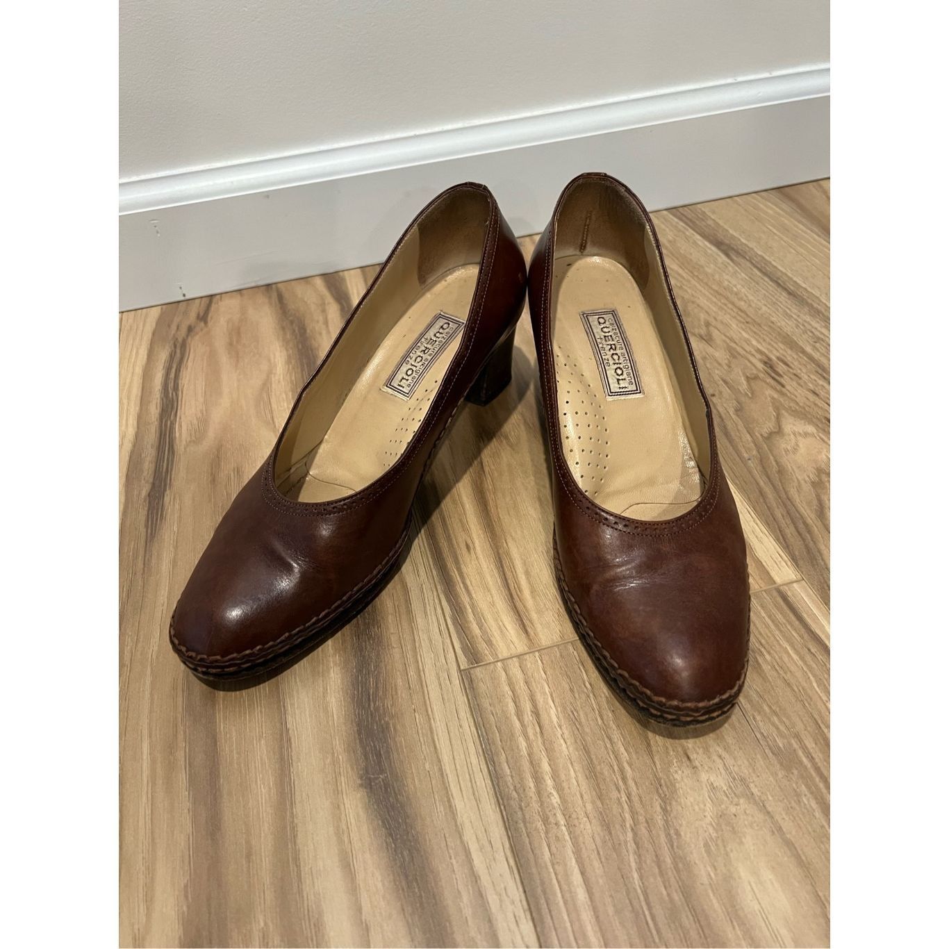 Other Quercioli Firenze Vintage Leather Heels Handmade in Italy eu Size US 8 / IT 38 - 13 Thumbnail