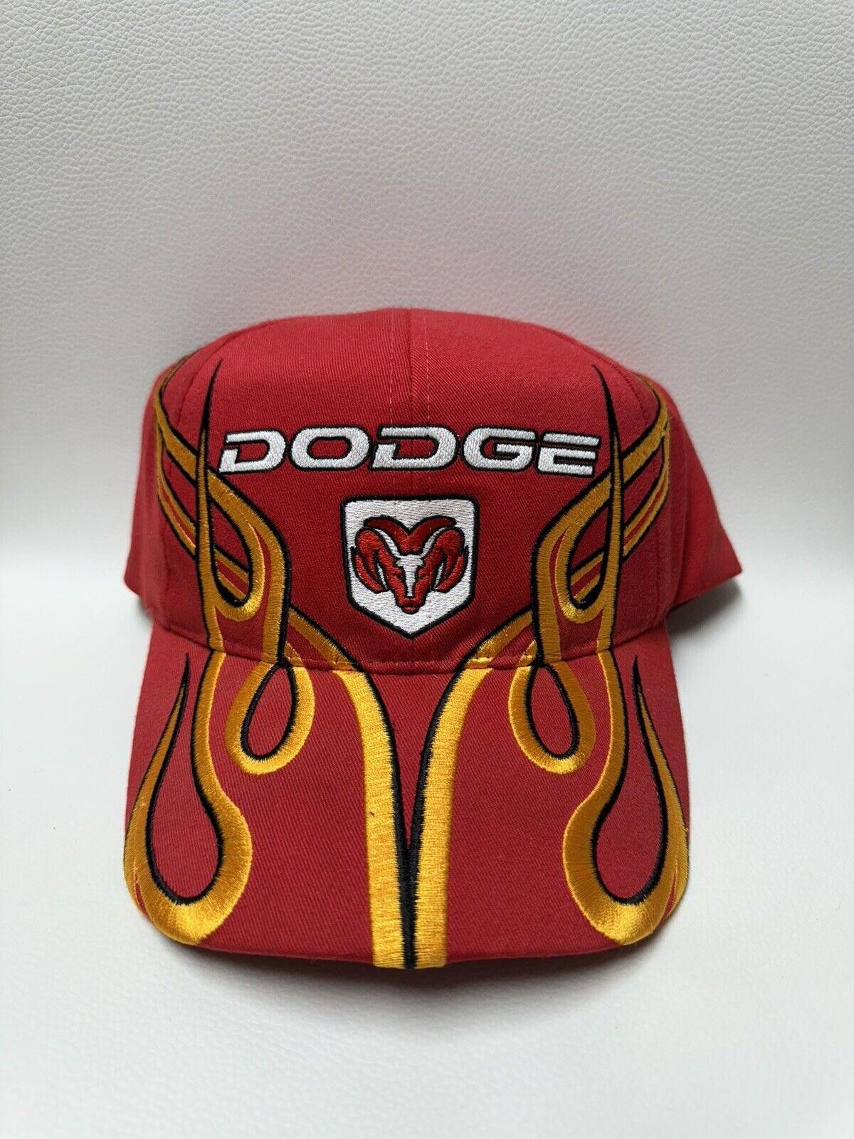 Vintage Dodge Truck Hat Unisex Adjustable Red Flames Ram Logo Hat Size ONE SIZE - 1 Thumbnail