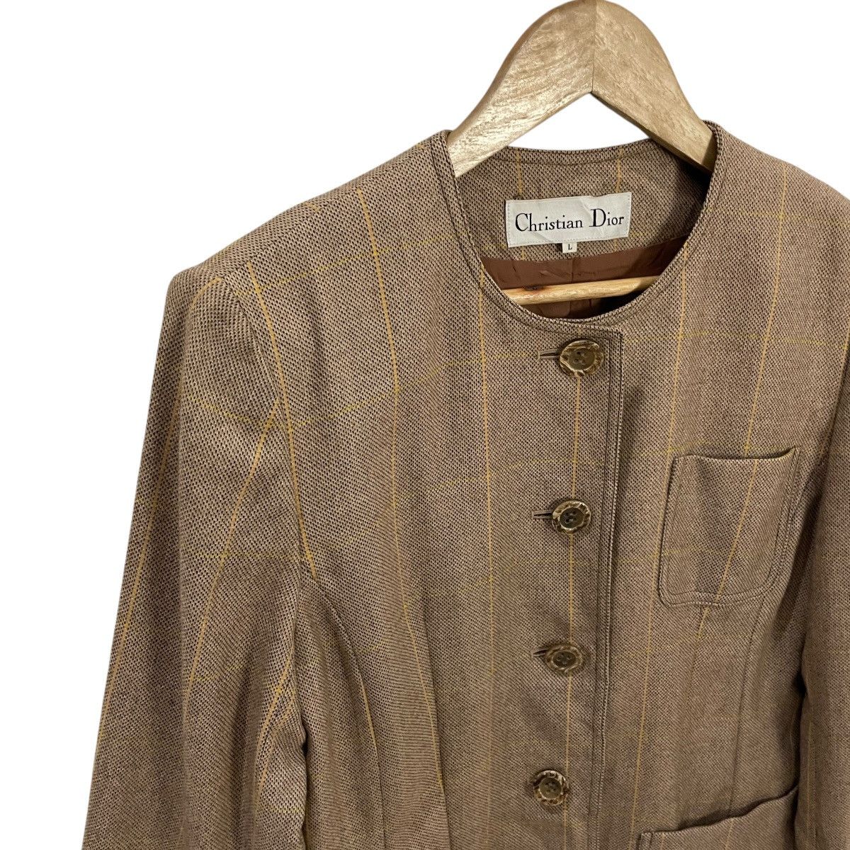 Christian Dior Monsieur Vintage Christian Dior Tweed Jacket Size L / US 10 / IT 46 - 6 Thumbnail