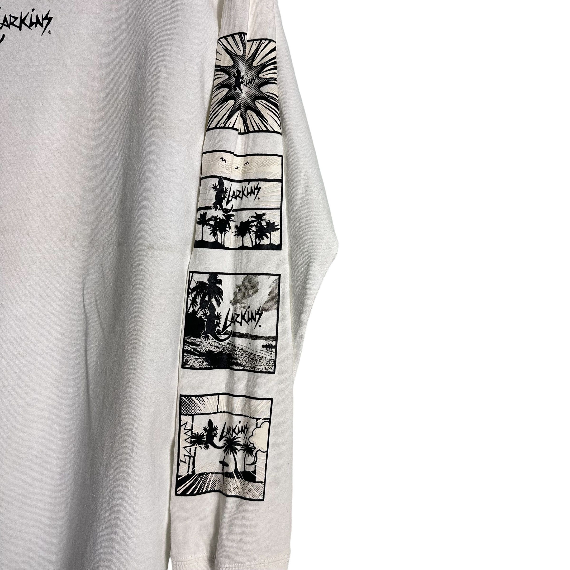 Japanese Brand 🔥RARE🔥Vintage Larkins Spell Out Long SLeeve T-shirt Size US L / EU 52-54 / 3 - 4 Thumbnail