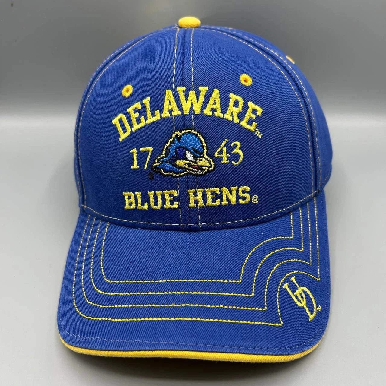 The Game Vintage University of Delaware Blue Hens Hat NCAA Strap Back Size ONE SIZE - 1 Thumbnail