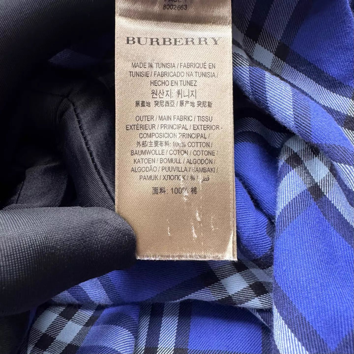 Burberry Burberry Blue Gray Check Overshirt Unisex L 99 New Size US L / EU 52-54 / 3 - 4 Thumbnail