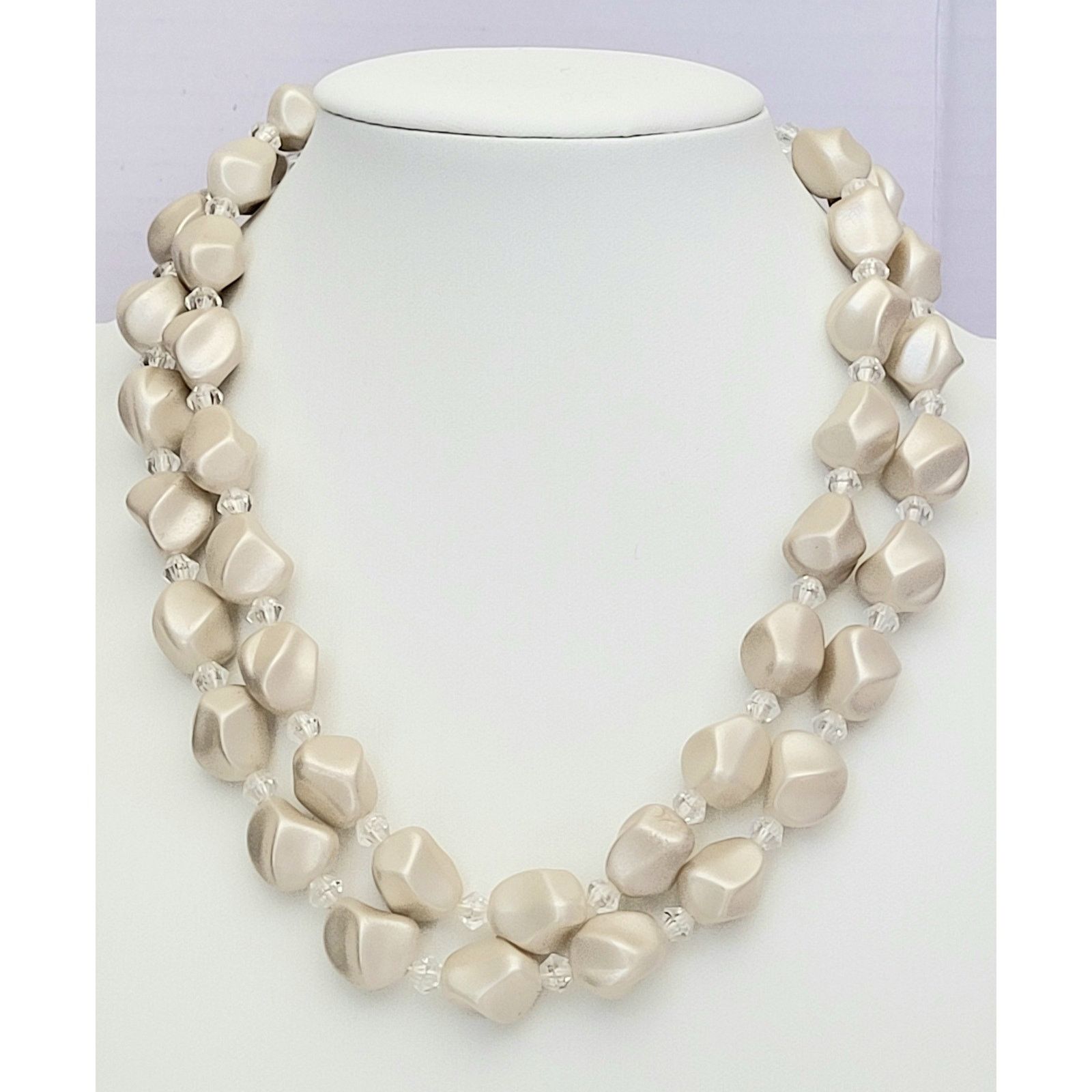 Other Pearl Collar Necklace Germany Double Strand Vintage Beaded Size ONE SIZE - 1 Thumbnail