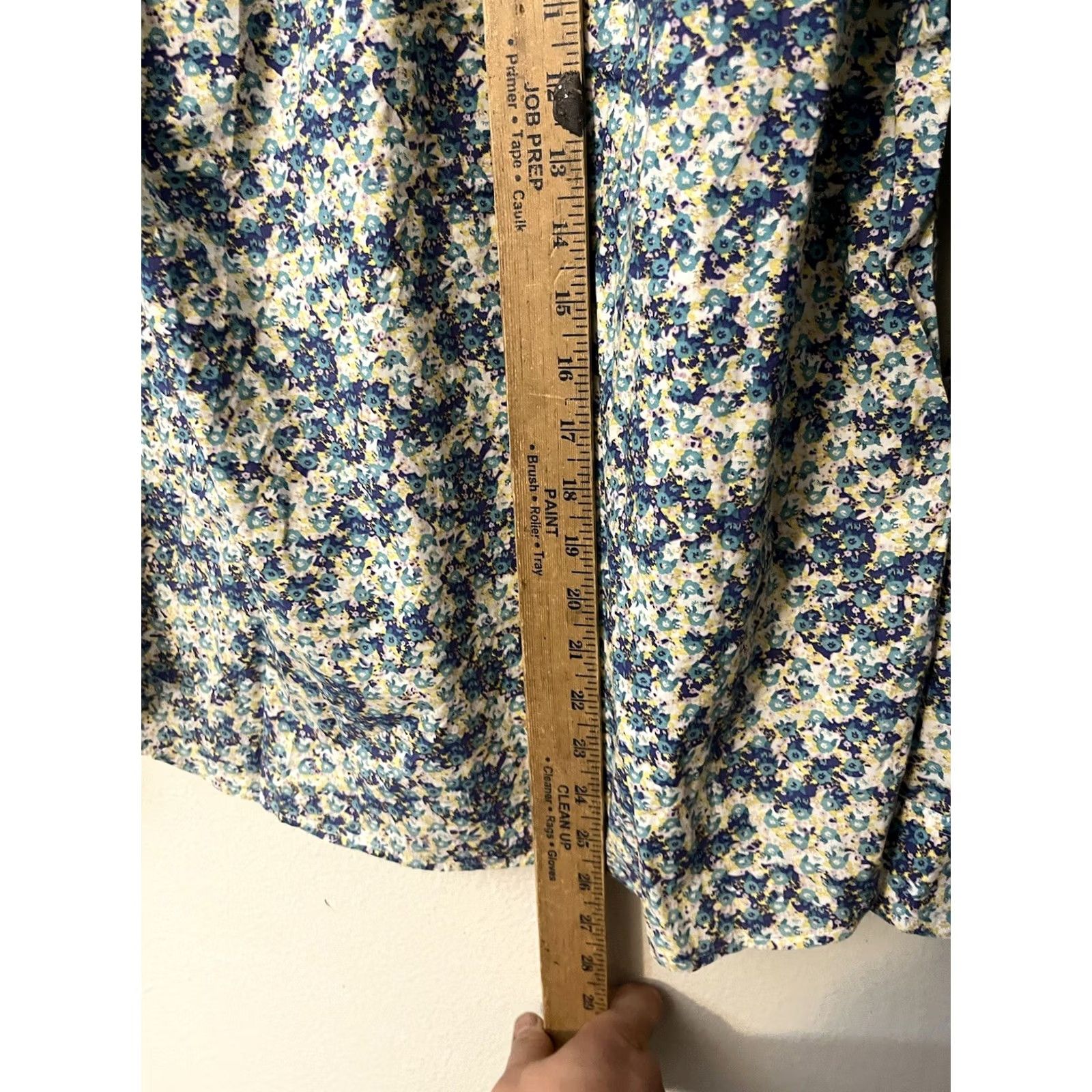 Talbots Talbots Blouse Size 8 Floral Print 1/2 Button Roll Tab Sleeve Cotton Multicolor Womens Long Sleeve Shirt Size M / US 6-8 / IT 42-44 - 4 Thumbnail